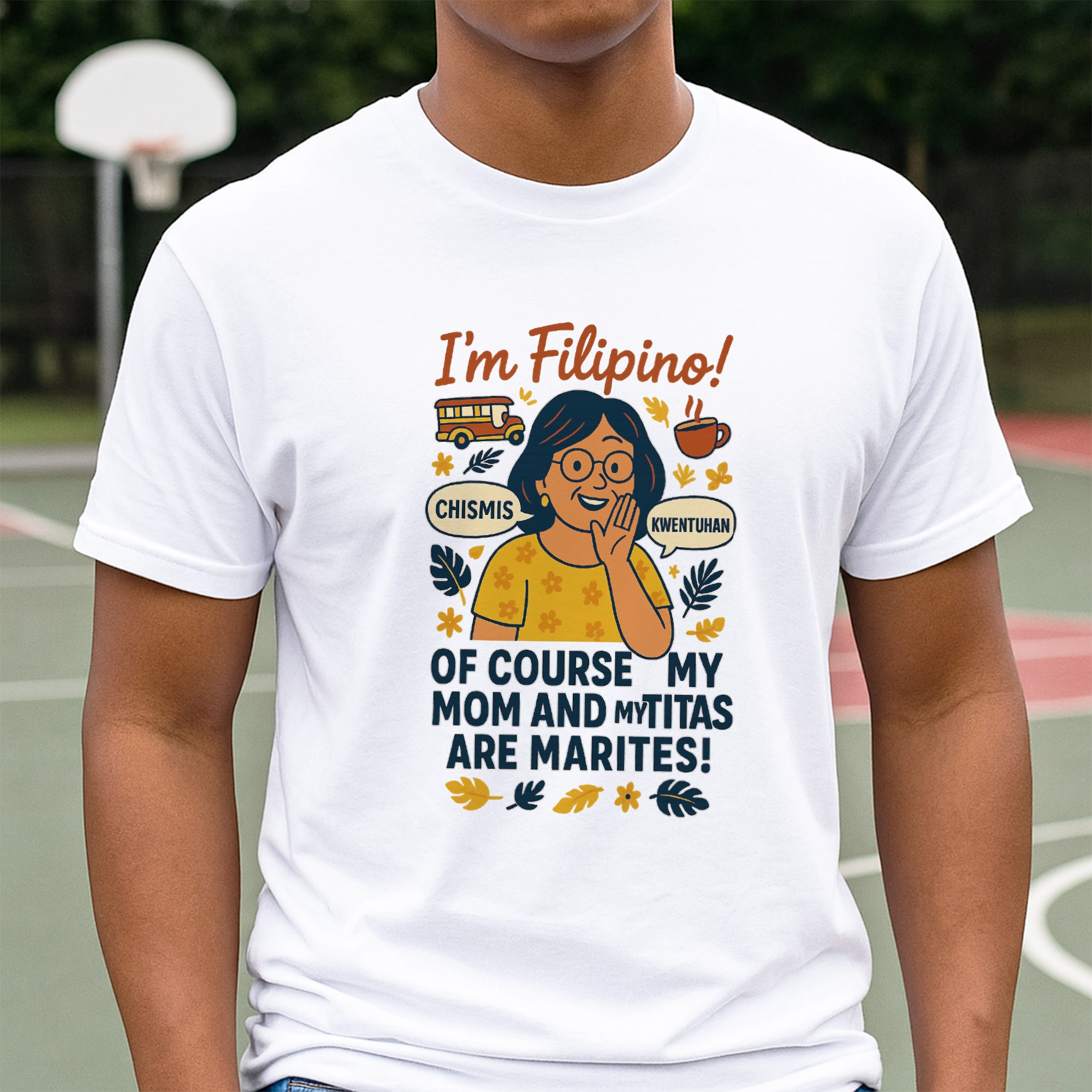 Pinoy Daily - Tshirt Mockup - Front - Man - Marites - Etsy Design 1