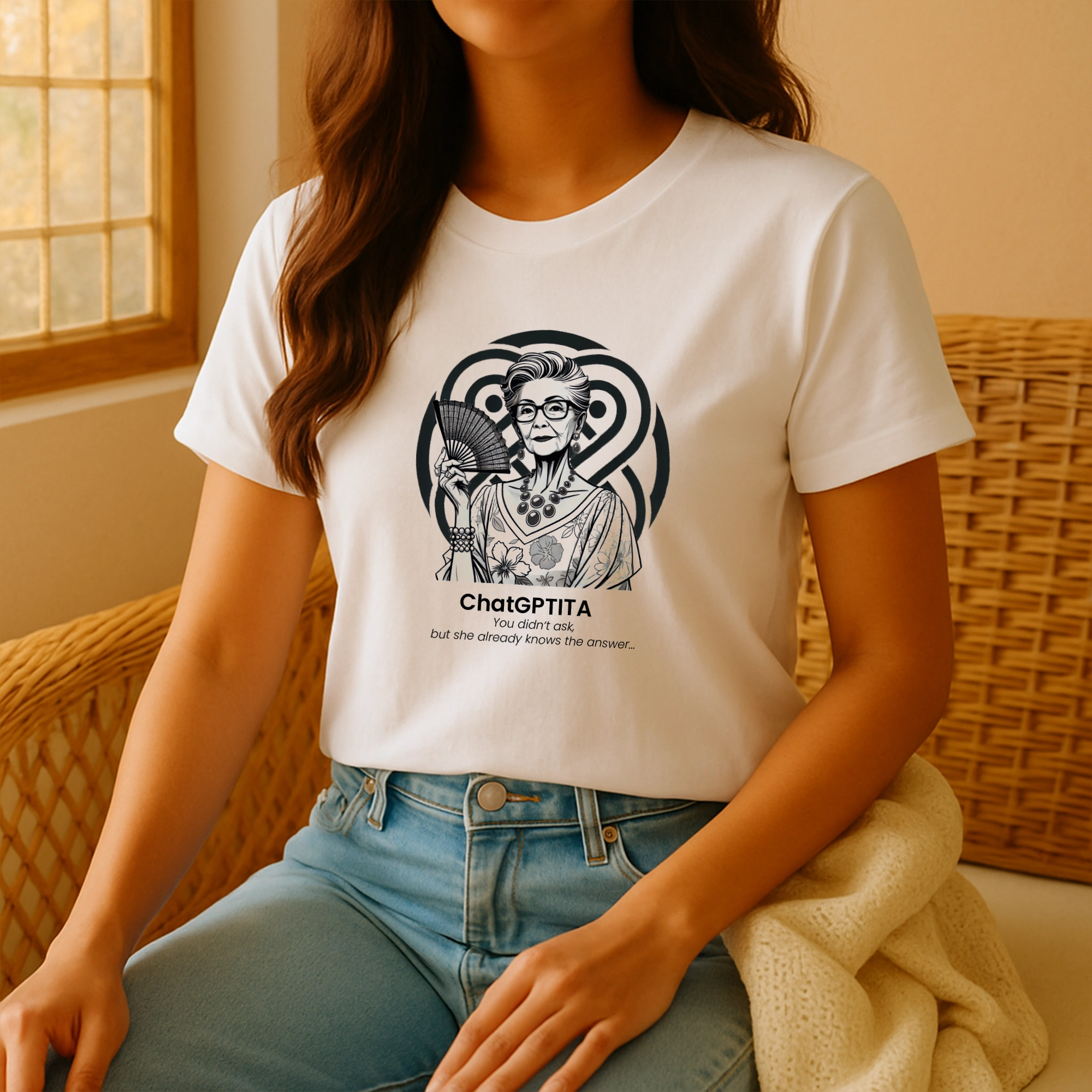 Pinoy Daily - Tshirt Mockup - Front - Woman - ChatGPTita - Etsy Design 1