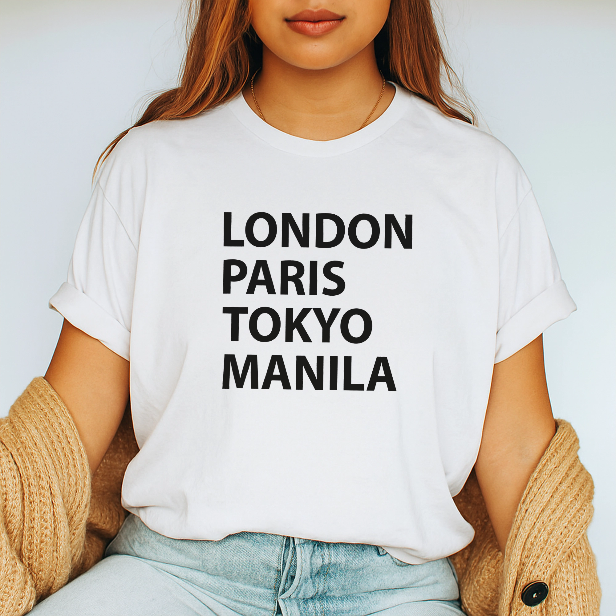 Pinoy Daily - Tshirt Mockup - Front - Woman - Manila - Etsy Design 2